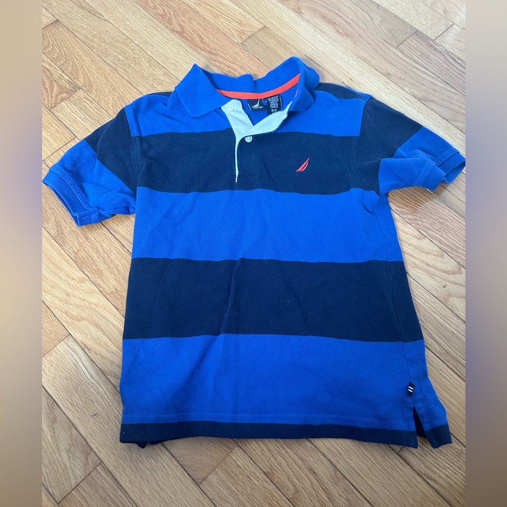 Boys Nautical Polo - Blue Size Small